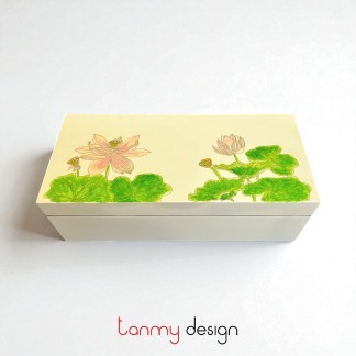 Rectangle lacquer box with the flower 10*22*H6cm ( different colors and patterns )